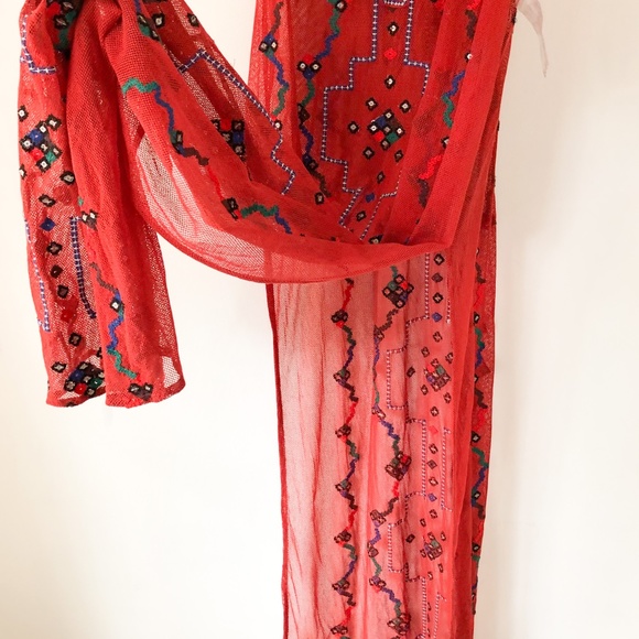 Free People Red Embroidered Maxi Dress - Picture 11 of 14